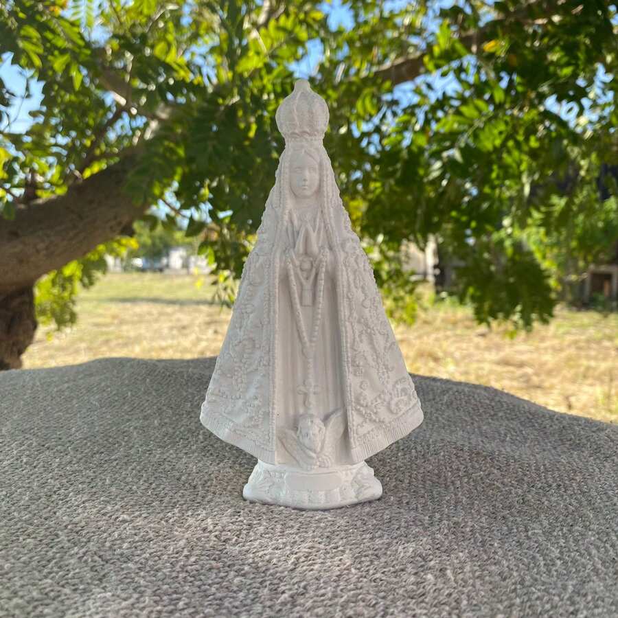 Kit 10 Our Lady Of Aparecida 15cm Detailed Cloak - 白色 - 查看 1