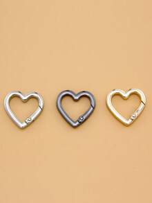 Metal Heart-Shaped Ring Buckle, Spring Clasp For Bag, Clothing Accessory - Multicolor - View 13
