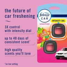 Febreze Car Odor-Fighting Air Freshener Vent Clip With Gain Scent, Island Fresh, 1 Count - 1 - Xem 4