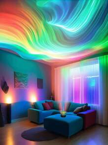 Aurora Projector Lamp With 7 Color Patterns And Remote Control – Vibrant Galaxy Effect For Bedroom & Office, USB Powered LED Night Light, Adjustable Brightness, Bedroom Night Light -Dynamic Light Patterns|Remotecontrolled Light, Bedroom Lamps For Nightstand