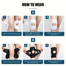 1 件男女通用运动护膝，加压弹性护膝，透气合成橡胶，适用于跑步和户外活动，可手洗 - 黑色/白色健身房配件护膝运动护膝健身房护膝 - 黑與白 - 查看 8