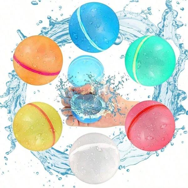 2025 New Silicone Water Balloons - Silicone Magnetic Water Bombs - Reusable Water Bombs - For Water Fight - Rainbow Colors - Self-Sealing Water Balloons - Buckle Water Balloons - 1pc - Interactive - Back To School/Graduation