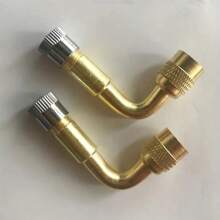 90 Degree Motorcycle Angled Valve Adapter, Copper & Silver Tire Valve Extension Adapter For Trucks, Cars, Motorcycles