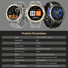 EIGIIS 男士运动智能手表，配备GPS、1.43英寸高清屏幕、无线通话、消息提醒、支持多种语言、500mAh大容量电池、超长续航、170多种运动模式，适合户外使用，兼容安卓和iOS手机。