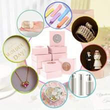 30 Pcs Foldable Kraft Paper Box With Round Clear Window Square Favor Box For Wedding Party Birthday Anniversary