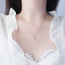 Collar de mariposa brillante de plata S925, cadena de clavícula de mariposa elegante y femenina, accesorio de moda