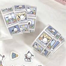 Sanrio 500pcs Sanrio Bochako Travel Sticker Roll - Cute Cartoon Sealed Label, Suitable For Diary And Handicrafts, Laptop, Suitcase, Water Bottle, Handclip DIY Decoration, Cute Stickers School Supplies,Back To School
