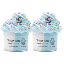 Kit de Slime com Manteiga Mista, Charms de Pirulito de Melancia para Crianças, Brinquedo Anti-Estresse Esticável e Não Pegajoso para Meninos e Meninas, Lembrancinhas para Festas, Presente, Slime, Slime ASMR, Massa de Modelar, Slime, Kit de Slime, Argila, Slime, Kit de Slime, Presente, Slime, Pacote de Slime, Brinquedos Fidgets de Slime