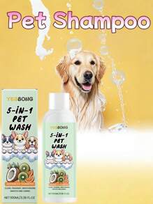 YEGBONG Each Bottle Of 100ml Pet Body Wash, Amino Acid Mild Cleaning, Anti-Tangling Hair, Hypoallergenic Tear-Free Formula, Long-Lasting Fragrance