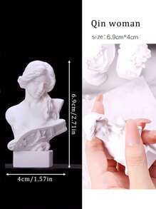 Estatua de yeso vintage como accesorios fotográficos, accesorios de apoyo para fotografía de productos terminados, fondos fotográficos, accesorios de escritorio decorativos