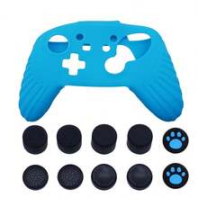 一套专业手柄硅胶保护套 + 10 个摇杆帽，防滑凹槽设计，防滑、防汗、防尘、防刮擦，提升游戏体验 - 彩色 - 查看 9