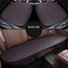 3 件菱形图案汽车座椅套，前 2 个 + 后 1 个，通用型真皮座椅垫 - 均碼 - 查看 6