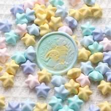 100 pezzi di perline di cera lacca di colore metallico a forma di stella vintage, perfette per decorare buste, inviti di matrimonio, confezioni regalo, articoli per la scuola, forniture scolastiche