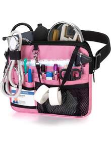 1pc Nurse Fanny Pack With Medical Gear Pockets, Nurse Waist Pouch Nurse Tool Belt With Tape Holder For Stethoscopes, Bandage Scissors And Other Medical Supplies - Multicolor - View 10