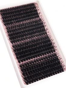 Fluffy Lashes Clusters 390/340pcs Individual Lashes Cluster Eyelash Extensions,40D+60D+80D+100D/80D+100D+120D+160D 4 Styles Mix Tray 5D Fluffy Lash Clusters Thick Cluster Eyelashes Extensions Individual Lashes Faux Mink Eyelash Clusters D/CC/DD Curl 10-18MM Mix Lash Extension Dramatic Eyelash Extensions Eyelashes Clusters.Wedding Bride Makeup Tools