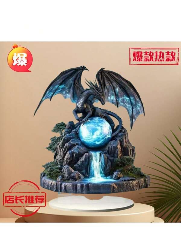 The Cross-Border Hot-Selling Acrylic Dragon Ornament Is Suitable For Decoration On The Desk Of The Office Room