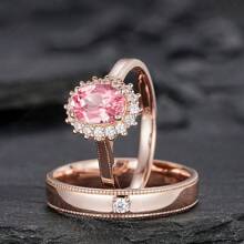 Conjunto de 2 anéis de moda feminina, anéis de metal com design elegante e doce e pedra de zircônia, adequados para o Dia dos Namorados, feriados, viagens, encontros, festas, casamentos, noivados, esposas, namoradas, aniversários de mães, aniversários, presentes de Ano Novo, todas as estações