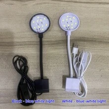 1 pièce Lampe de clip LED USB à haute luminosité réglable sur 3 modes, lumière changeante de couleur blanche, bleue, rouge et verte, pour aquarium, plantes sous-marines, convient pour aquarium rond et carré, alimenté par USB