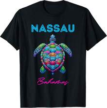 Nassau Bahamas  Beach Sea Turtle T-Shirt Gift For Beer Lovers Graduation Gift For Sonshirts,Streetwear,Funny Graphic T Shirts,Vintage T Shirts,100 Percent Cotton T Shirt,Oversize,Graphic Tees Men - Black - View 1