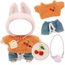 Outfit Set: Sweater And Jeans For Plush Doll, Includes Cute Accessory Bag (Doll Not Included), Merchandise