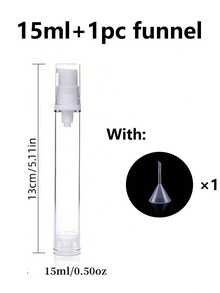 1/2/3/6pcs Airless Pump Bottles, 5ml/10ml/15ml,Empty Refillable Airless Pump Jars, Travel Size Dispenser Vacuum Eye Cream Bottle, Travel Containers For Toiletries,Mini Travel Bottles For Lotion Toiletries Liquid Toner Sample - Multicolor - View 19