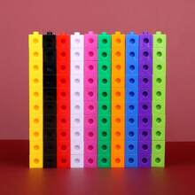 100pcs Cube Connecting Blocks, Toy Assembly Cube Blocks, Mini Square Plastic Inserts, Early Educational Toy For Kids, Christmas And Halloween Gifts