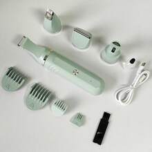 FoBianJie 升级版四合一多功能宠物毛发推剪，4 合 1 宠物毛发推剪低噪音无绳电动静音毛发推剪套装，适用于狗猫宠物，猫狗指甲磨床爪子修剪器