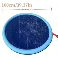 Splash Pad For Dogs Anti-Slip Dog Pool For Large Dogs 0.58 Mm Thickened Durable Outdoor Water Play Mat Summer Sprinkler Toy Summer Cooling Leisure Activities Large Dogs Thickened Durable Outdoor Water Play Mat, Summer Sprinkler Toy For Backyard