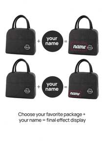 Cadou personalizat Personalizează-ți experiența de prânz de vară! Geantă de prânz personalizată avansată cu text - O geantă mare izotermă pentru prânz pentru studenți, începători și profesioniști - Perfectă pentru birouri, universități, naveta, călătorii și picnicuri în aer liber - Include pachete de gheață din folie de aluminiu reutilizabile pentru a menține mâncarea proaspătă în deplasare, folosind tehnologie embosată