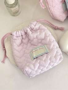 1 PC Cute Candy Colored Pink Blue Stripe Heart-Shaped Quilted Girls Drawstring Bag Instant Camera Storage Bag Skincare Makeup Bag Make Up Pouch Cosmetic Bag Multi-Function Portable Underwear Clothing Storage Bag Sanitary Napkin Bag,Travel Essential Storage Set For Short Trips,University Room Decoration Bedroom Decoration Storage Bag Travel Storage Bag Travel Essential Items Valentine's Day Gift,Makeup Bag,Make Up Bag,Makeup Bags,Cosmetic Bag,Makeup Organiser,Travel,Makeup Pouch,Bag,Vanity,Make Up Pouch,Travel Essentials,Pouch Bag,Travel Essential,Vanity Accessories,Small Makeup Bag,Makeup Pouch,Cosmetic Bag,Travel Essential,Large Capacity,Large Makeup Bag,Christmas Gifts,Pouch,Travel,Gifts For Women Travel Essential,Pouch,Clutch / Small Handbag, Makeup Organizer,Makeup Organize,Pouch,Brush Holder,Mini Pouch,Large Capacity Pouch,Gifts For Women,Christmas Gifts,Gift Ideas For Women