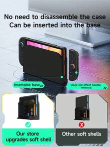 1pc Solid Color Raised Switch 2 Console Protection Case, Accessories For New Switch 2 (2025) Gaming Device, Compatible With Switch OLED/Switch NS Game Controllers, TPU Soft Shell Easy To Install And Disassemble, Protect Switch Lite Console And Joy-Con Handles From Scratches - Multicolor - View 3