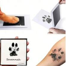 2pcs Pet Paw Print Kits (For Dogs & Cats), Dog Paw Print Pad Kit: 5 Inch Frame, No-Ink Pet Cleaner Non-Touch Ink Pad, For Saving Cat/Dog Paw Print Pet Memento