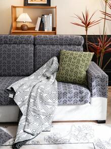1 Peça Capa de Sofá de Pelúcia Jacquard, Adequado para as 4 Estações, Almofada de Sofá Minimalista Nórdica, Protege o Sofá, Anti-Arranhões de Gato