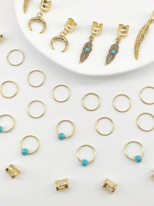 24 Stücke Haarschlaufen mit Muschelperlen, Perlen Haaraccessoires für Zöpfe, Haargummi mit Muschelperlen, Seestern und Quasten Set