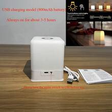 1pc Multifunctional Mini Bedside Nursing Night Light, 3 Color Adjustable LED Lamp, Dimmable, Rechargeable, Remote Control, Suitable For Breastfeeding, Sleep Aid, Home & Bedroom Use, Children & Adults - Square - View 17