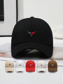 1 chiếc Mũ lưỡi trai bóng chày in họa tiết bò đực đơn giản dành cho nam, thích hợp để đội hàng ngày và ngoài trời - Nhiều màu - Xem 13