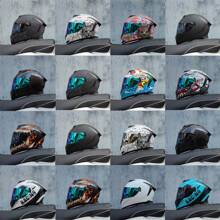 LVS Latest Dual Lens Motorcycle Helmet Modular Full Face Helmet, Unisex, Street Bike Helmet Capacity Approved