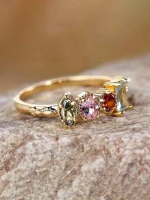 1 PC Luxury Cubic Zirconia Ring For Women For Wedding Engagement Party Jewelry Valentine's Day Gift