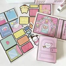 Sanrio 3 PiecesSanrio Kullomi And Sago Lulu DIY Quiet Book Set - My Melody Craft Kit, Reusable Art And Handmade Toys, Perfect Birthday Or Valentine's Day, Chinese New Year, Christmas, Easter And Other Holiday Gifts For Women (This Product Is A Quiet Book Made By Myself. The Picture Shows The Finished Product After DIY. The Actual Product Is A Book With Three Sheets Of Paper. The Paper (Tu'an) Is Placed Randomly. Please Be Careful If You Mind)