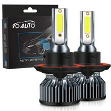 2pcs H4 LED Headlight Bulbs For Car H1 H4 H7 H11 9005/9006 HB3 HB4 Led Bulb 12V 50W Auto Led Fog Light Drving Headlamp 6000K, Without Battery