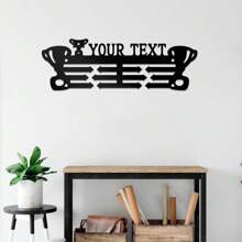 1 szt. DIY Stojak na medale, nagrody i wstążki, modny wzór trofeów, wykonany z metalu, wieszak na medale z imieniem do wystroju domu, salonu, dekoracji wnętrz, pokoju, sypialni, prezentu na Dzień Ojca, prezentów dla sportowców, dekoracji na zakończenie roku szkolnego, dekoracji akademika, nadruku graficznego