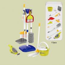 قطعة واحدة من حقيبة أدوات نظافة صغيرة محمولة ، لعبة لعبة تنظيف مريحة ، هدية لعبة ، البطاريات غير مشمولة