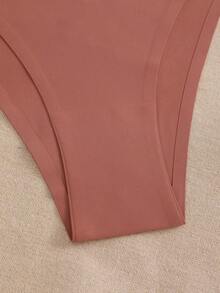 5pcs/Set Ladies' Seamless Letter Waistband Breathable Comfortable Triangle Panties - Multicolor - View 6