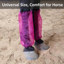 4pcs Set: Fine Mesh Fly Boots, Loose-Fitting & Anti-Slip Horse Fly Boots, Comfortable Tight-Fitting Horse Leggings, Greatly Reducing Horse Disturbance And Improving Breathability