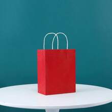 5/10件装厚牛皮纸袋，派对礼品包装袋，节日礼品包装袋，大号礼品袋，带提手的牛皮纸袋，小型商务购物袋，购物袋，派对袋 - 彩色 - 查看 27