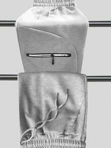 Pantalones Cortos Shorts Bermuda Casual Deportivo Bolsillos Laterales - Gris - Ver 3