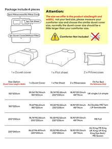 1套碎花兔子床上用品套装，4件套，温暖少女风，涤纶纤维柔软亲肤，适合女性卧室和宿舍装饰，四季皆宜（1个被套+1个床单+2个枕套），不含填充物，枕套图案随机裁剪