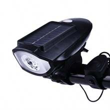 X-TIGER Rechargeable Bicycle Headlight And Taillight Set, 250 Lumens Solar Power Bicycle Front Light, Safe LED Warning Waterproof USB-C 1200mAh, Ultra Bright For Cycling Safety At Night