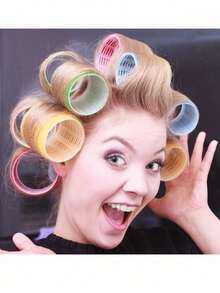 18pcs/Set Large Size Hair Rollers With Clips, Self-Gripping Curler Suitable For Long/Medium/Short Hair And Bangs, DIY Hair Curling Tool (Includes 12pcs Large Roller Tubes + 6pcs Clips),Back To School,Travel Holiday Essentials,Hair Accessories For Women,Hair Curlers,Curly Hair Brush,Rollers,Curly Hair Products,Curler,Rollers For Hair,Hair Curl,Curly Hair Tools,Hair Roller,Curly Hair,Heatless Curl,Heatless Curls,Hair Curler,Barber,Hair Tools,Hair Products,Hair Curlers,Barber Accessories,Travel,Rollers,Hair Stuff,Hair Accessories,Curly Hair Products,Curler,Rollers For Hair,Hairdressing Equipment,Hair Curl,Curly Hair Tools,Hair Roller,Christmas,Barbershop,Hair Curling Iron, Barber Accessories, Hair Accessories, Curling Iron, Hairdressing,Heatless Waves,Travel Essentials,Hairstyle,Hairdressing - Hot Pink - View 4