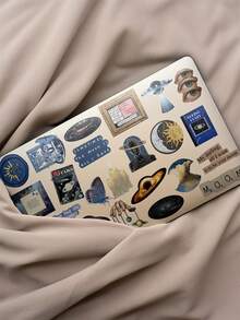 YWWBLD 50pcs Blue Space Art Stickers, PET Material, Gifts, Cartoon Decor, Scrapbooking, Notebook, Laptop, Luggage, Guitar, Water Bottle, Phone Case, DIY Stickers - Multicolor - View 2